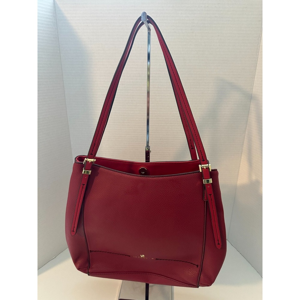 LIZ CLAIBORNE EUC Red Leather Hobo Bag